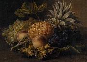 unknow artist, Fruits and hazelnuts in a basket